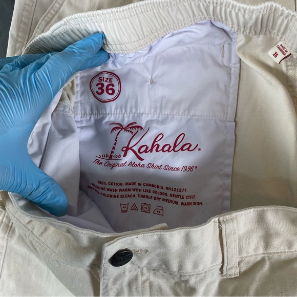 Kahala Chino Shorts Bundle of Two Men's Size 36 Beige Cream Preppy Golf Beach - Picture 3 of 6